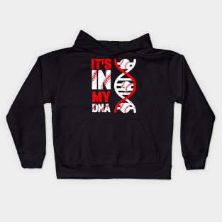 It's In My DNA Baseball Sport Players Lovers Fans Team Kids Hoodie